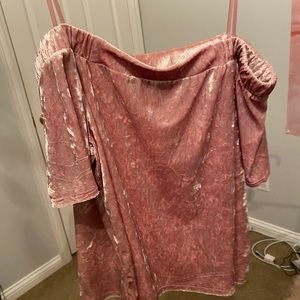Velvet off the shoulder top